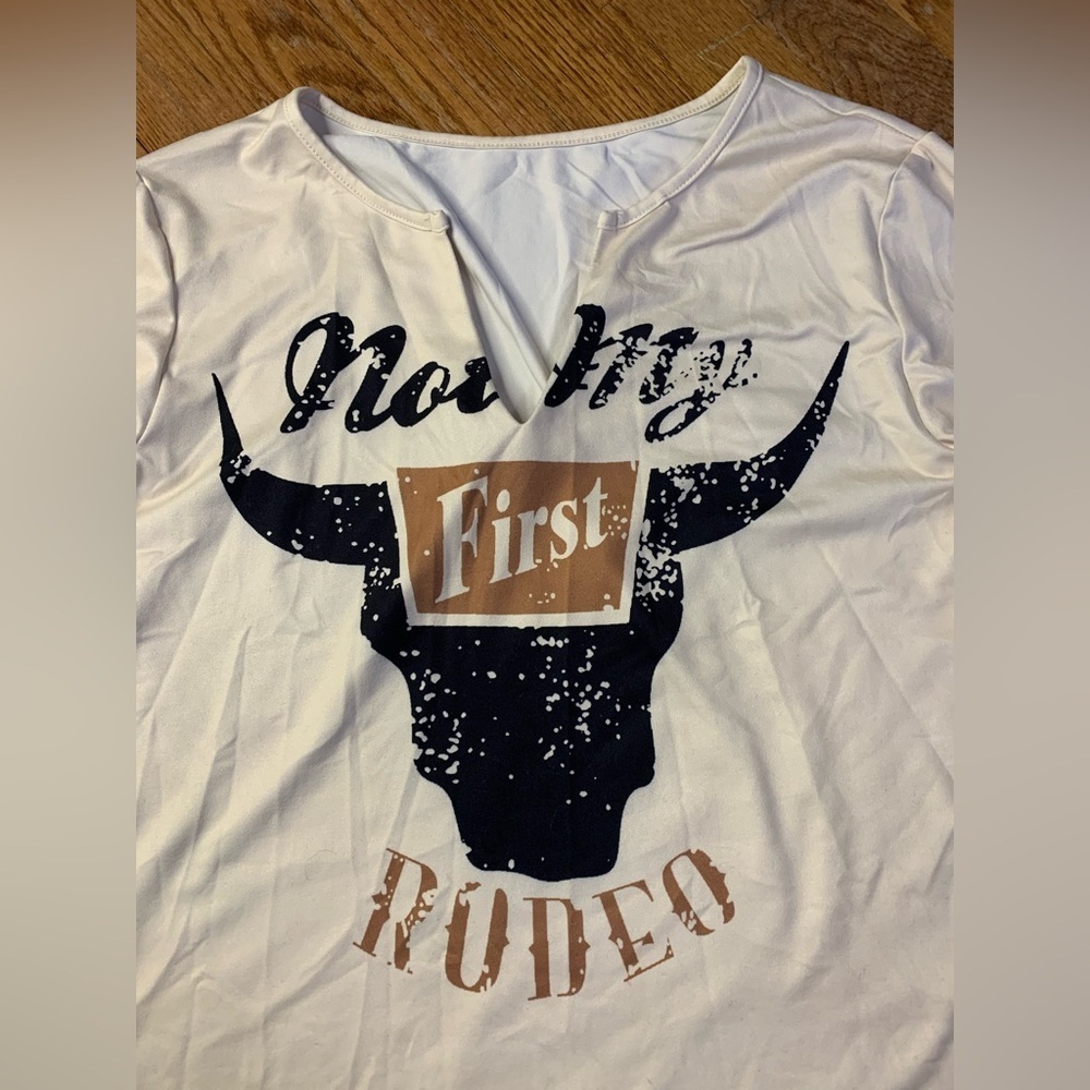 Not My First Rodeo Long Sleeve Graphic Tee | Cream | Small - Picture 2 of 9